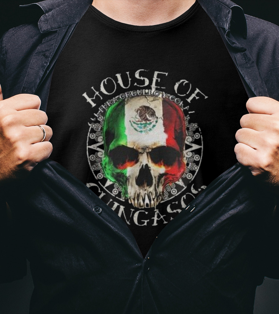 House Of Chingasos Calacas Cultura Mexican Skull Old School T-Shirt