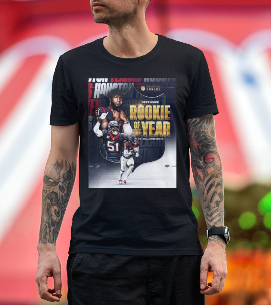Will Anderson Jr. Houston Texans Defensive Rookie Of The Year 2024 HONORS T-Shirt