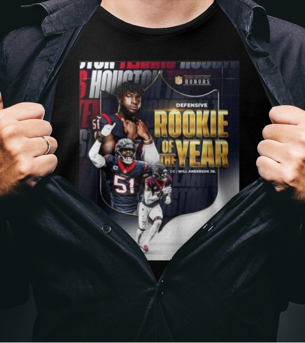 Will Anderson Jr. Houston Texans Defensive Rookie Of The Year 2024 HONORS T-Shirt