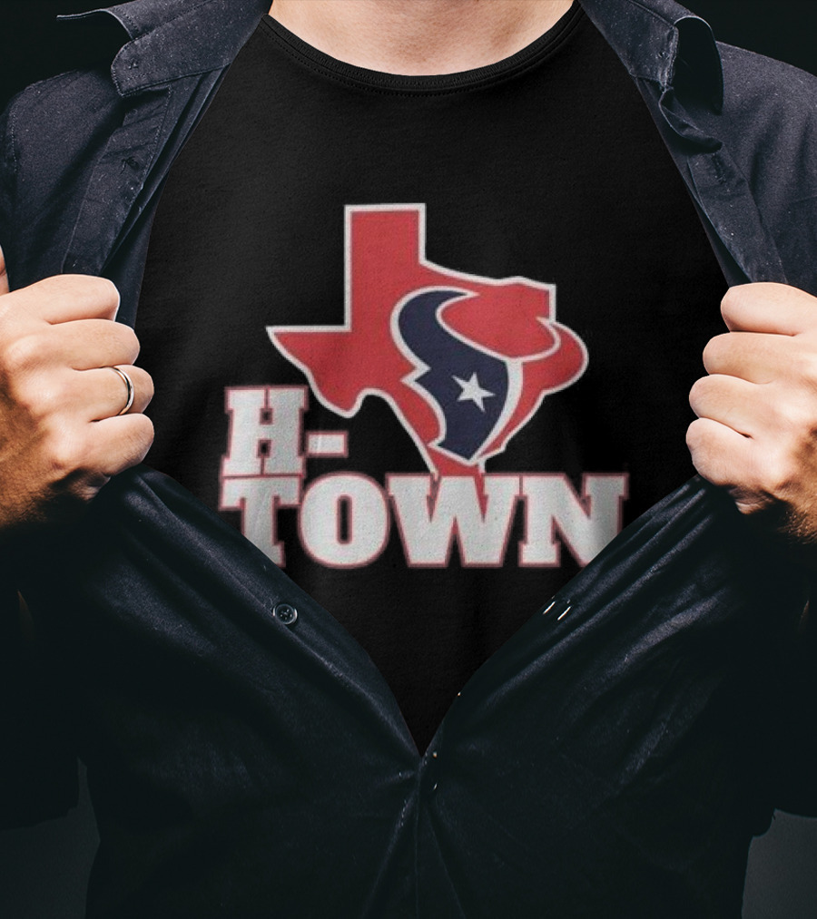 H-Town Texas Silhouette Houston Texans Star T-Shirt