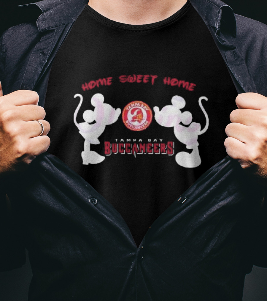 Home Sweet Home Mickey Minnie Tampa Bay Buccaneers T-Shirt