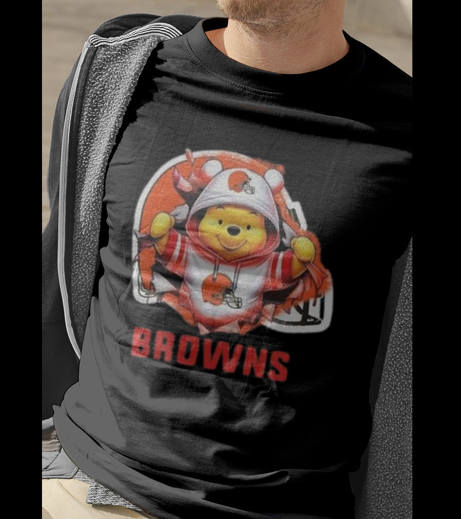 Pooh Cleveland Browns Football Team T-Shirt