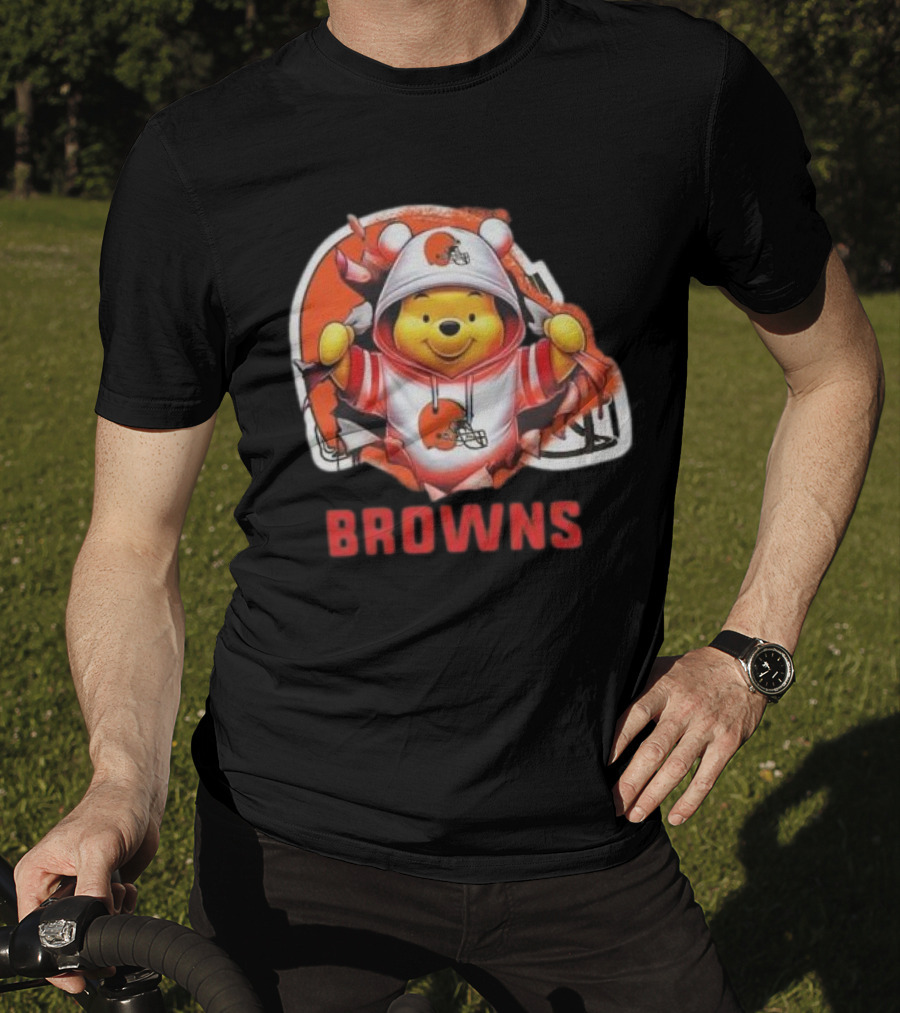 Pooh Cleveland Browns Football Team T-Shirt