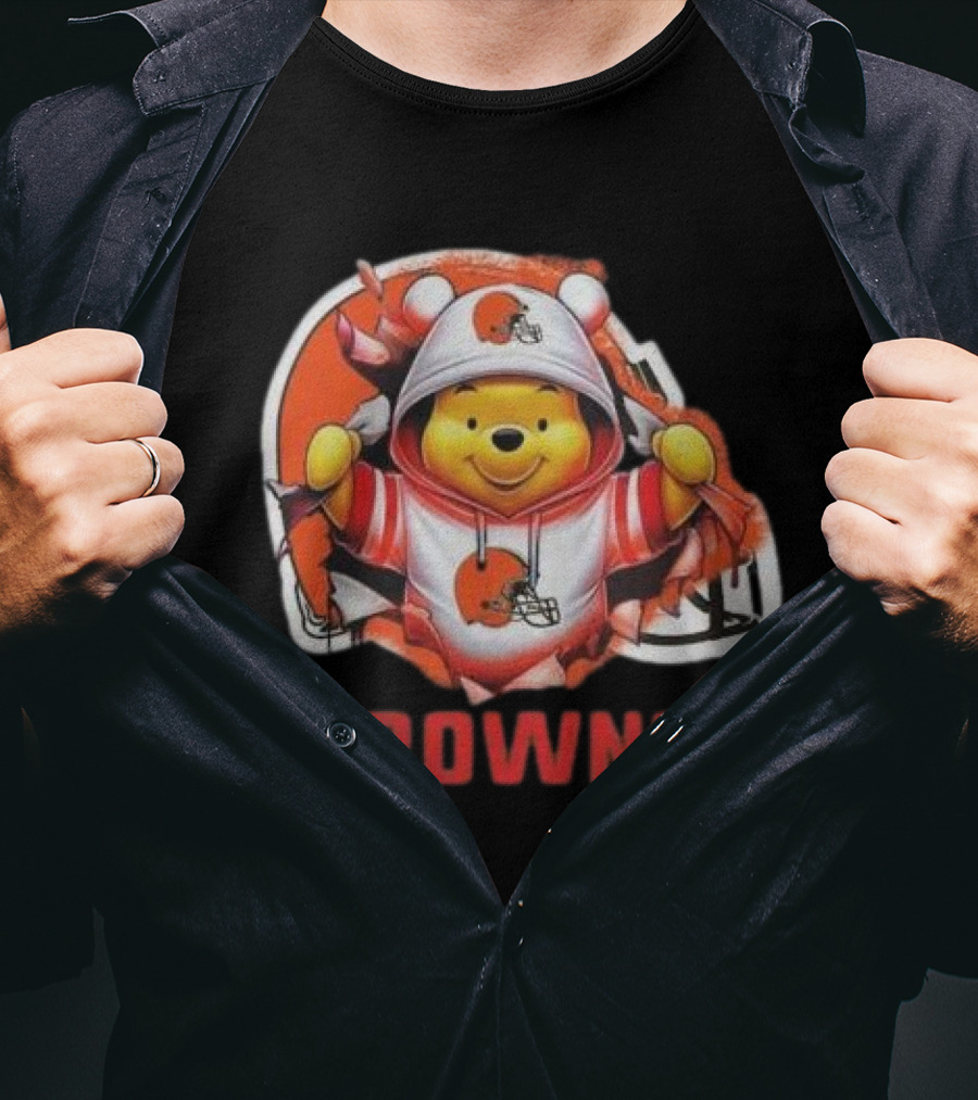Pooh Cleveland Browns Football Team T-Shirt