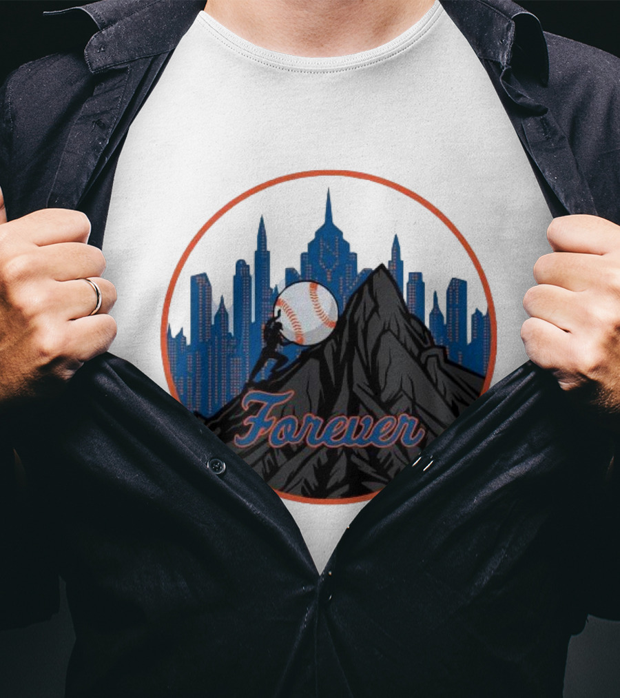 Forever New York Mets City Baseball Skyline T-Shirt