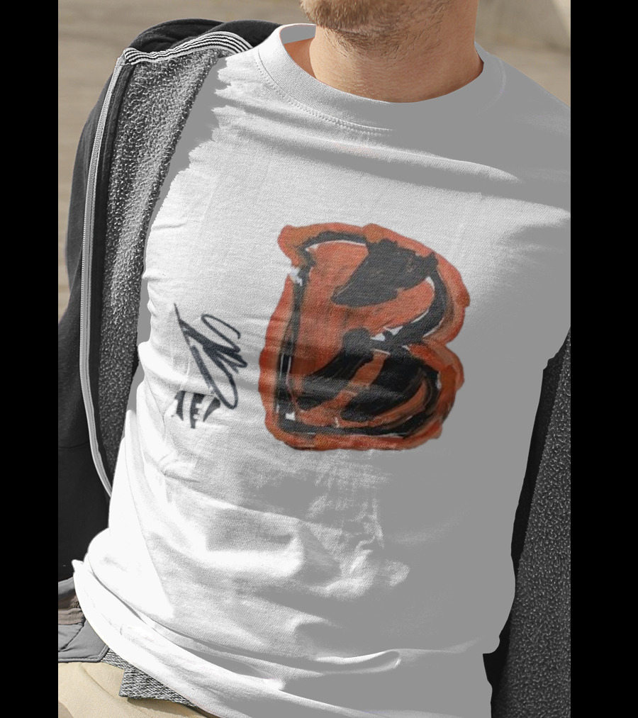 Jermaine Burton Cincinnati Bengals Paint Tri-Blend B T-Shirt