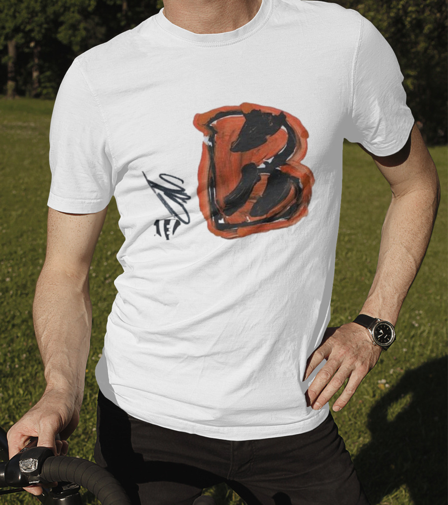Jermaine Burton Cincinnati Bengals Paint Tri-Blend B T-Shirt