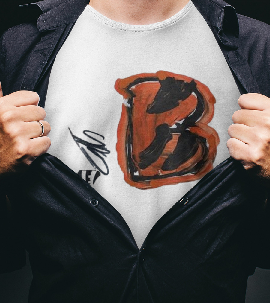 Jermaine Burton Cincinnati Bengals Paint Tri-Blend B T-Shirt