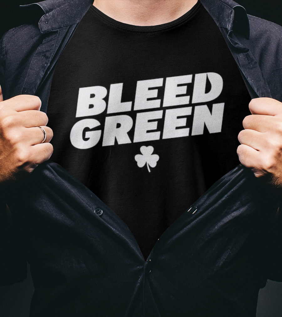 Bleed Green Celtics Boston Basketball NBA T-Shirt