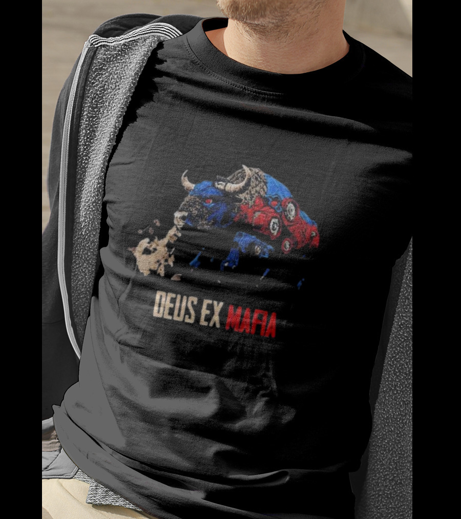 Buffalo Bills Deus Ex Mafia Charging Buffalo T-Shirt