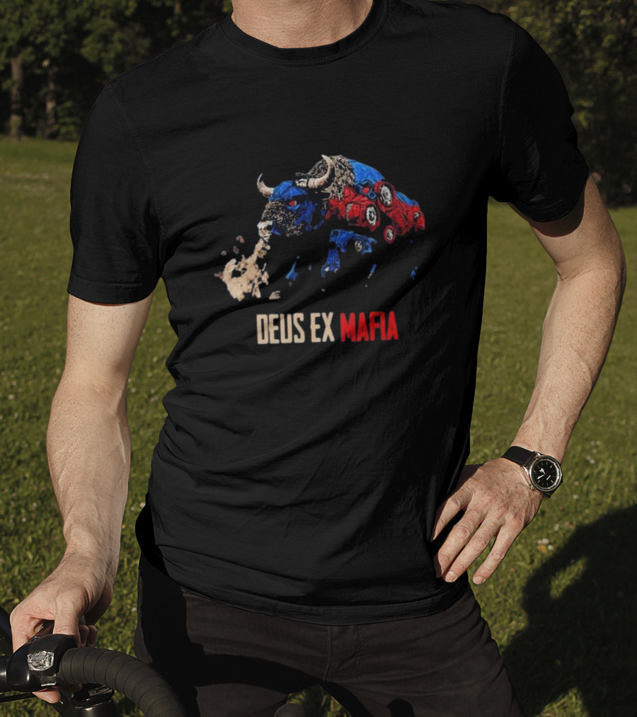 Buffalo Bills Deus Ex Mafia Charging Buffalo T-Shirt