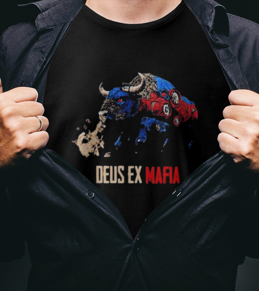 Buffalo Bills Deus Ex Mafia Charging Buffalo T-Shirt