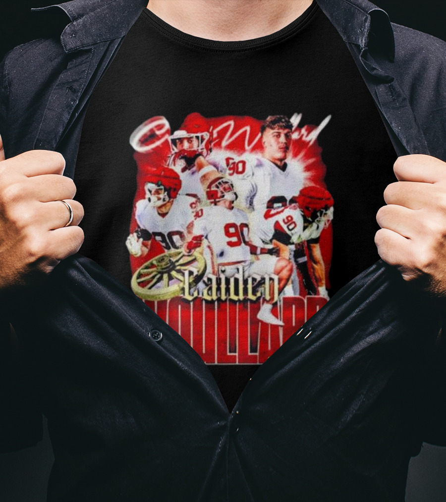 Caiden Wouillard 90 Football Action Collage T-Shirt