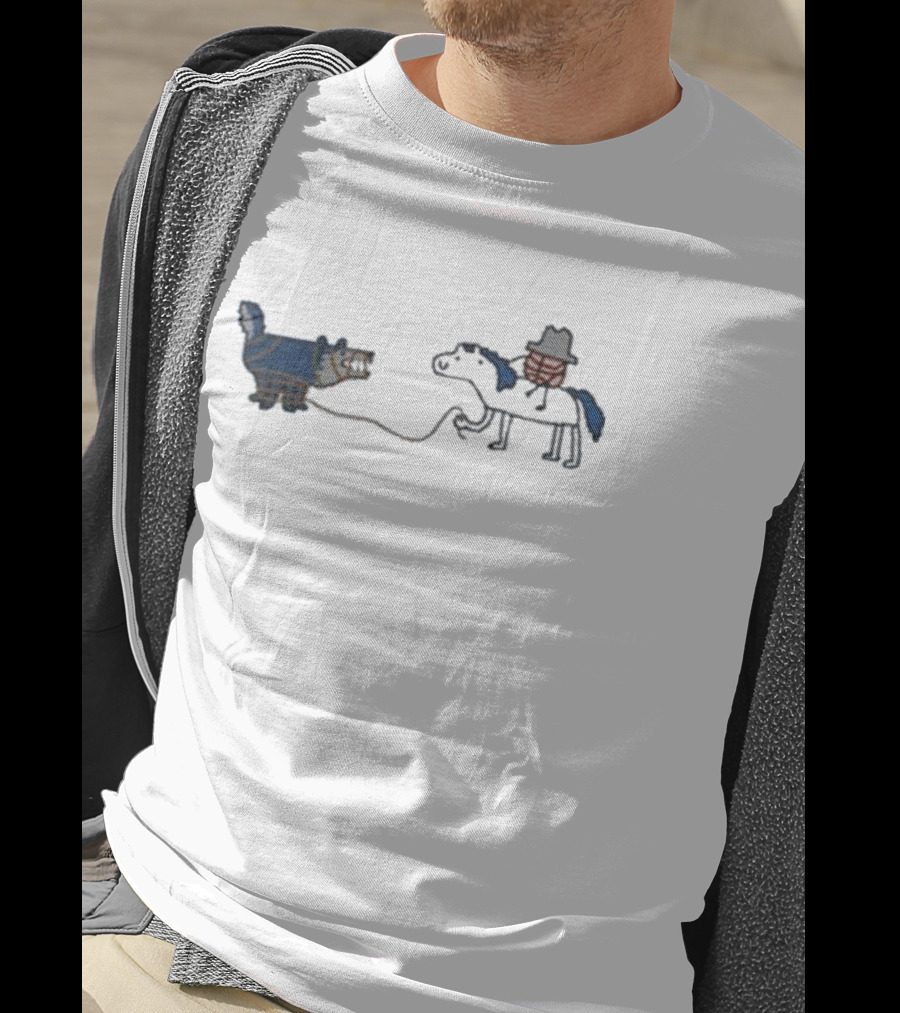 Paint Mavs Rope Tie Up Wolves Cowboy Horse Hat T-Shirt