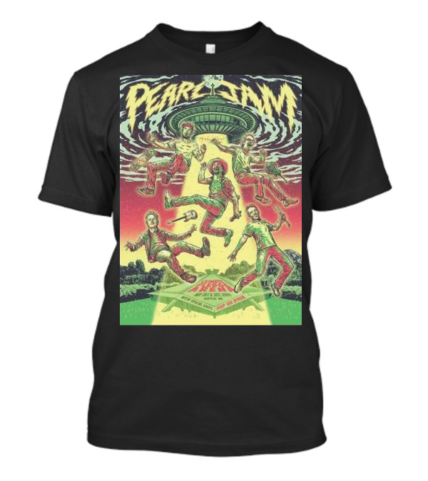 Pearl Jam Live At Climate Pledge Arena With Deep Sea Diver May 28-30 Washington Poster By Garrett Morlan T-Shirt