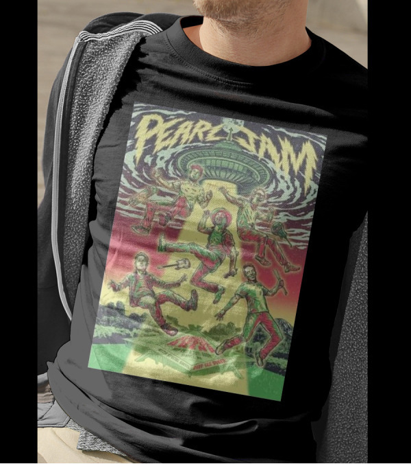 Pearl Jam Live At Climate Pledge Arena With Deep Sea Diver May 28-30 Washington Poster By Garrett Morlan T-Shirt