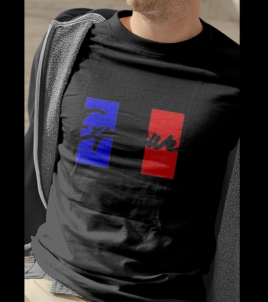 Born Free But Now I'm Expensive Red And Blue Blocks T-Shirt