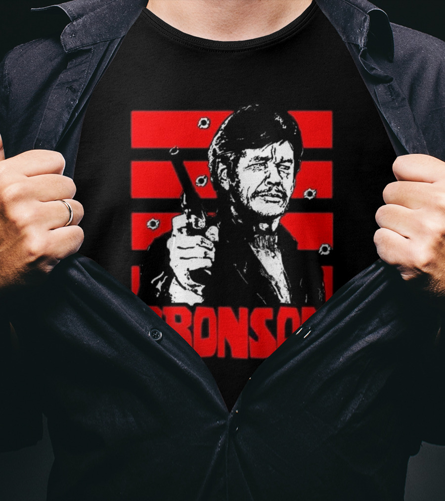 Chat Rat 99 Mag Charles Bronson 70s Movie Death Wish 1974 Gun Iconic Bronson Image T-Shirt