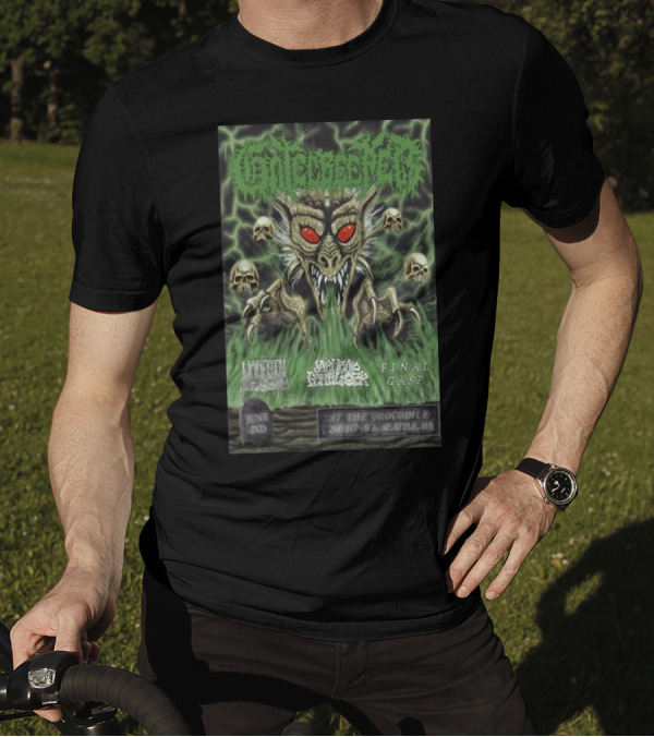 Gatecreeper June 2nd 2024 At The Crocodile Seattle WA With 200 Stab Wounds Final Gasp T-Shirt