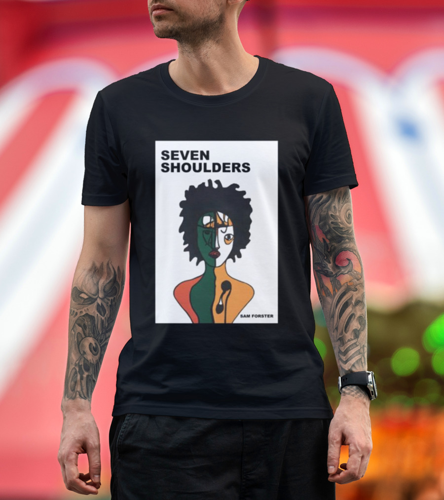Seven Shoulders Sam Forster Abstract Face T-Shirt