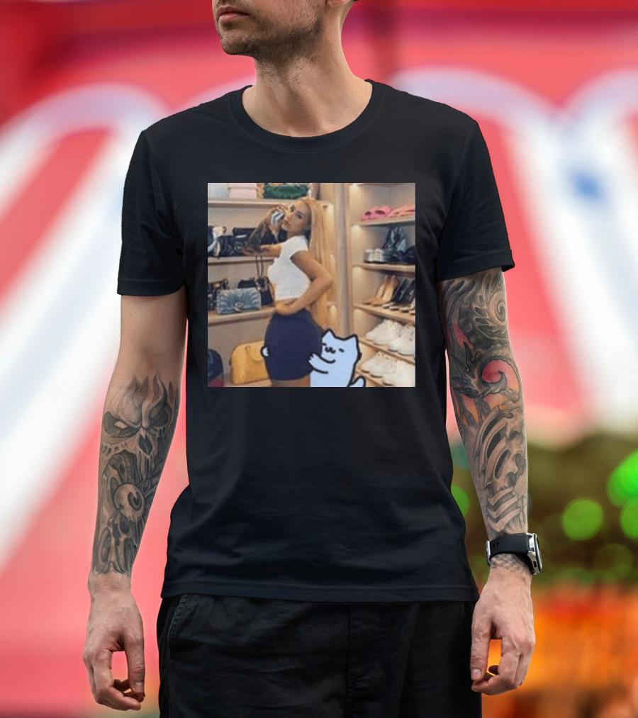Silly Nub Cat Meme Iggy Azalea Fashion Culture T-Shirt