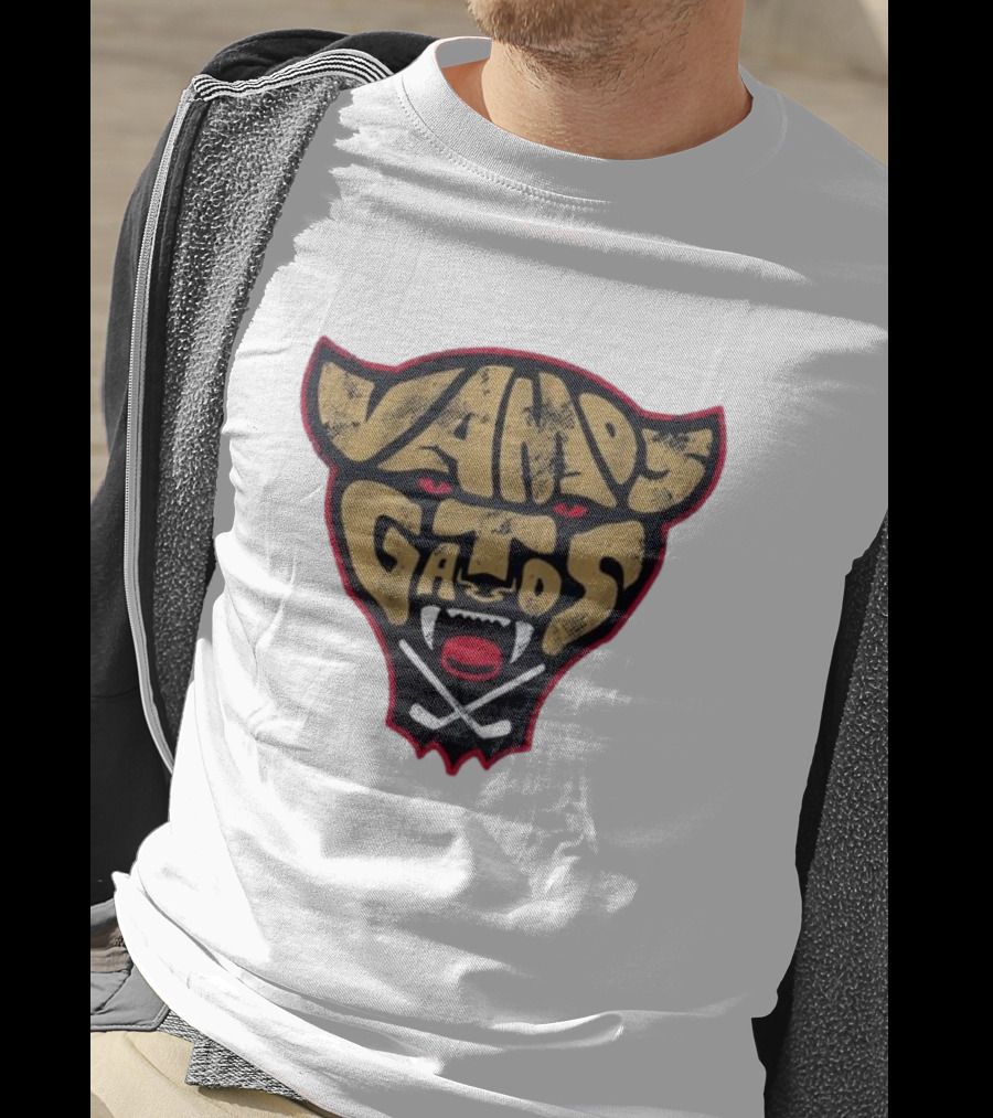 Florida Panthers Vamos Gatos Logo Cat Hockey T-Shirt