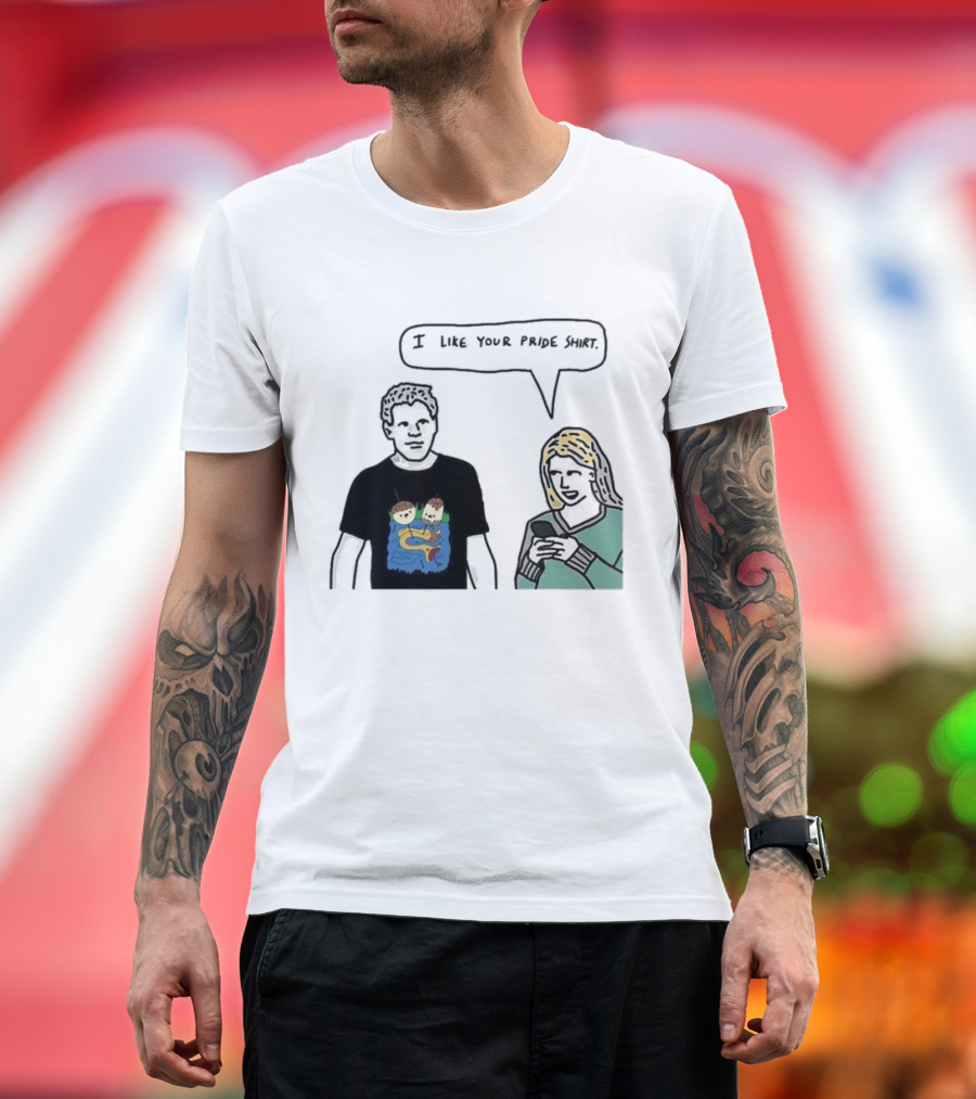 I Like Your Pride Shirt Lion and Monkeys by Water Speak Bubble T-Shirt