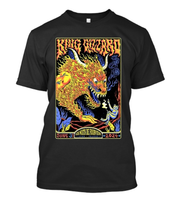 King Gizzard Les Nuits De Fourvière June 3 2024 Lyon France T-Shirt