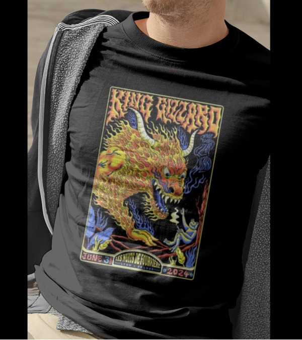 King Gizzard Les Nuits De Fourvière June 3 2024 Lyon France T-Shirt