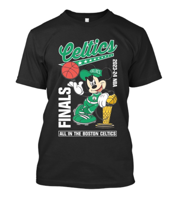 Celtics Mickey Mouse 2023-24 NBA Finals All In The Boston Celtics T-Shirt