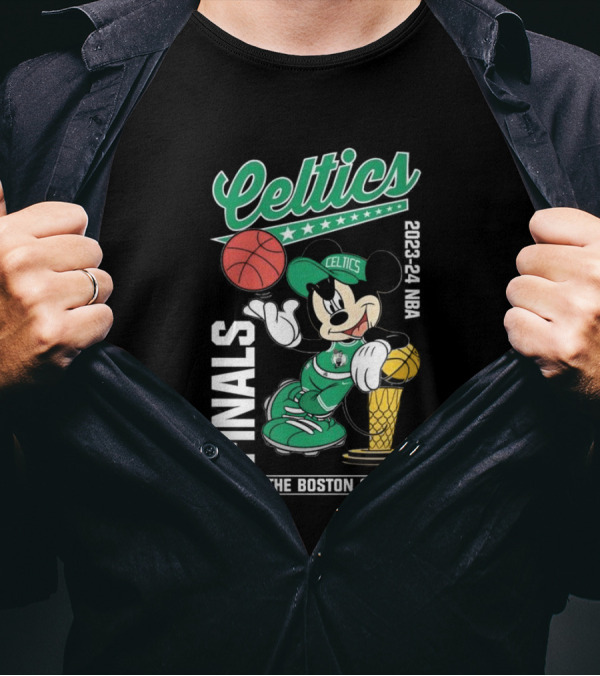 Celtics Mickey Mouse 2023-24 NBA Finals All In The Boston Celtics T-Shirt