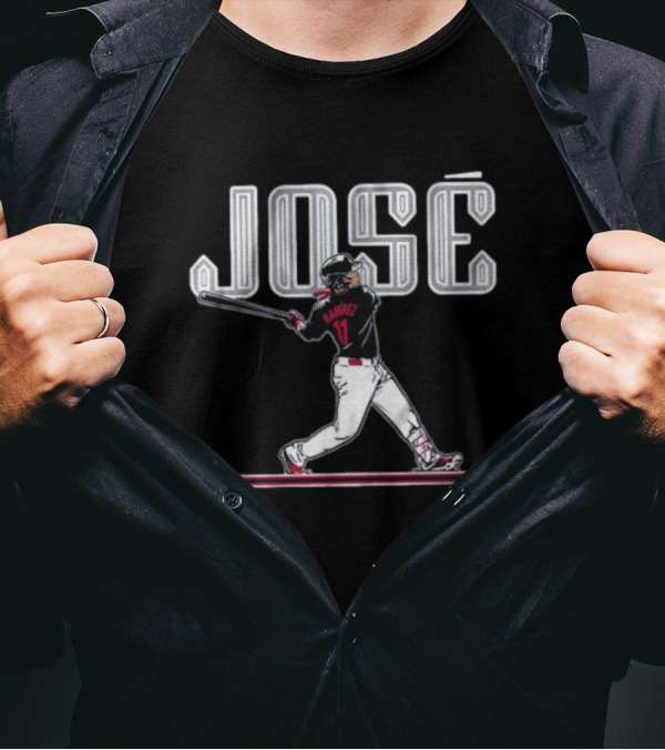 José Ramirez Number 11 Baseball Swing Iconic T-Shirt