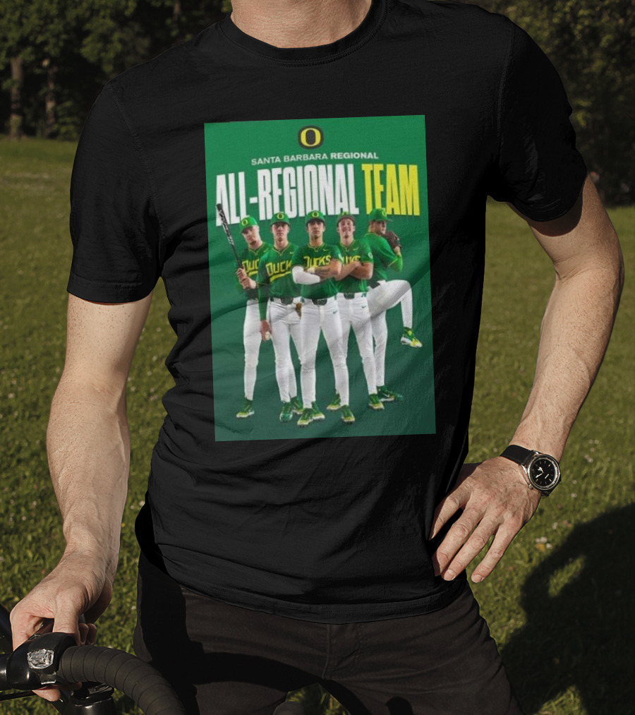 Santa Barbara Regional All-Regional Team Oregon Ducks Baseball T-Shirt