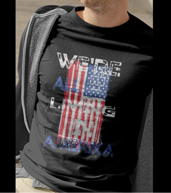 Rammstein Band We’re All Living In Amerika American Flag T-Shirt