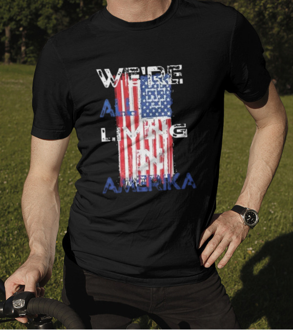 Rammstein Band We’re All Living In Amerika American Flag T-Shirt