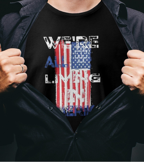 Rammstein Band We’re All Living In Amerika American Flag T-Shirt
