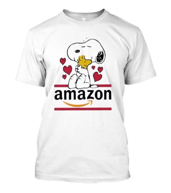 Snoopy Woodstock Hearts Amazon T-Shirt
