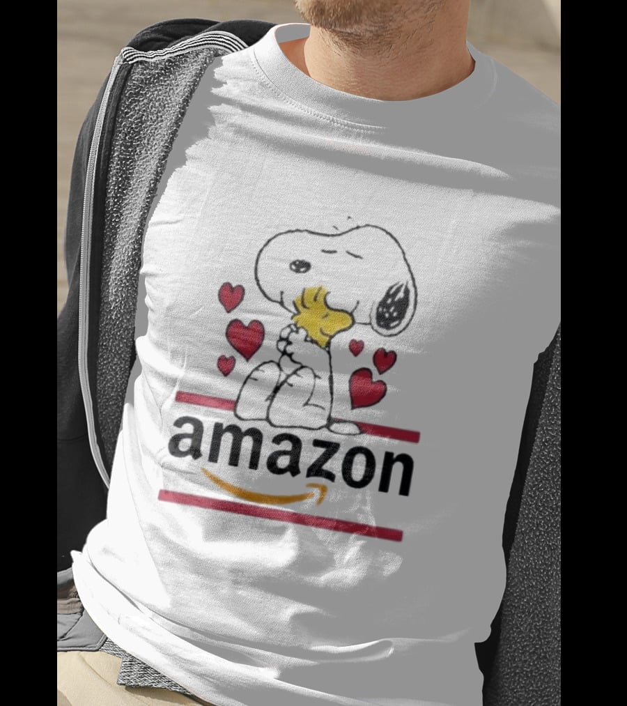 Snoopy Woodstock Hearts Amazon T-Shirt