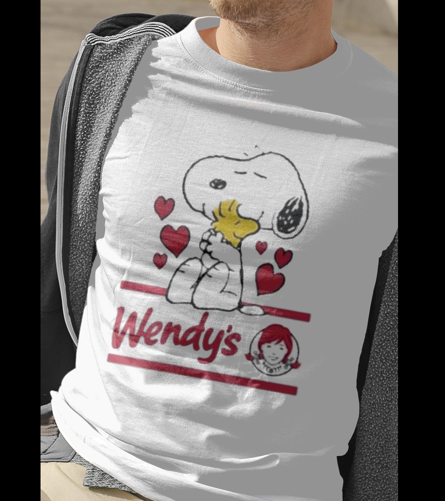 Snoopy Woodstock Hearts Wendy's T-Shirt