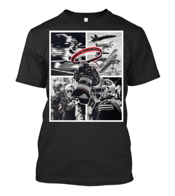 Warriors In Memory Of Chris Mezzavilla Sports Photography And Fighter Jets T-Shirt