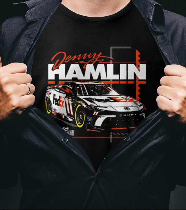 Denny Hamlin FedEx 11 Joe Gibbs Racing 2024 NASCAR Camry T-Shirt