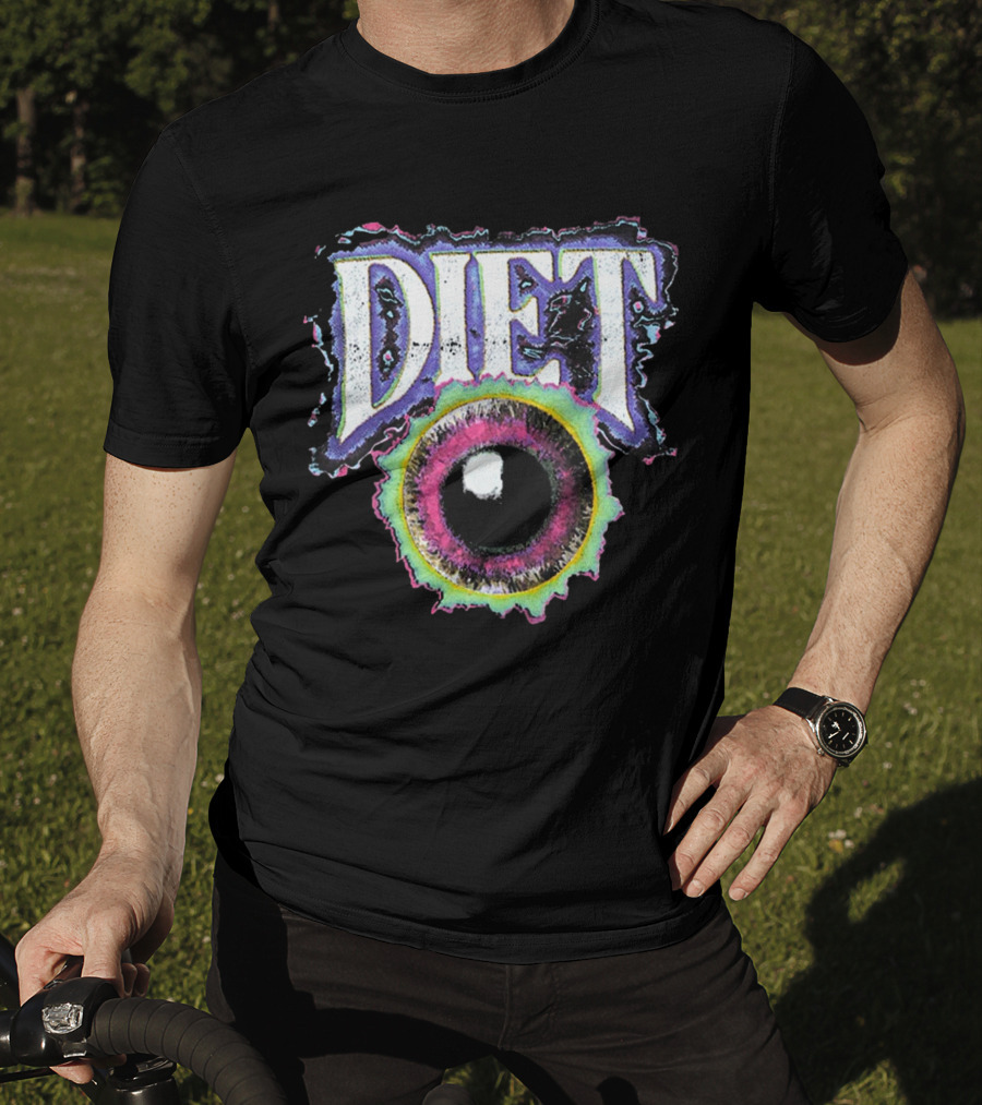 Diet Starts Monday Eyeball Colorful Retro T-Shirt