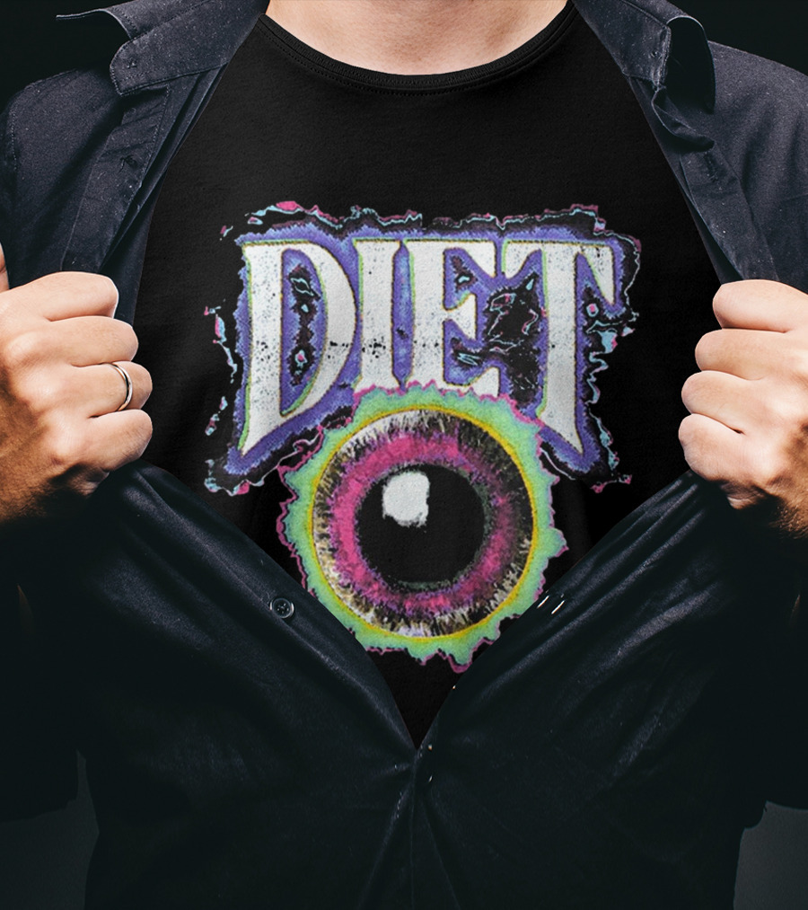 Diet Starts Monday Eyeball Colorful Retro T-Shirt