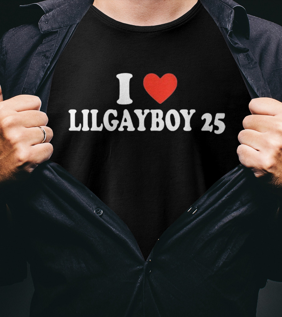 I Love Lilgayboy 25 Red Heart T-Shirt