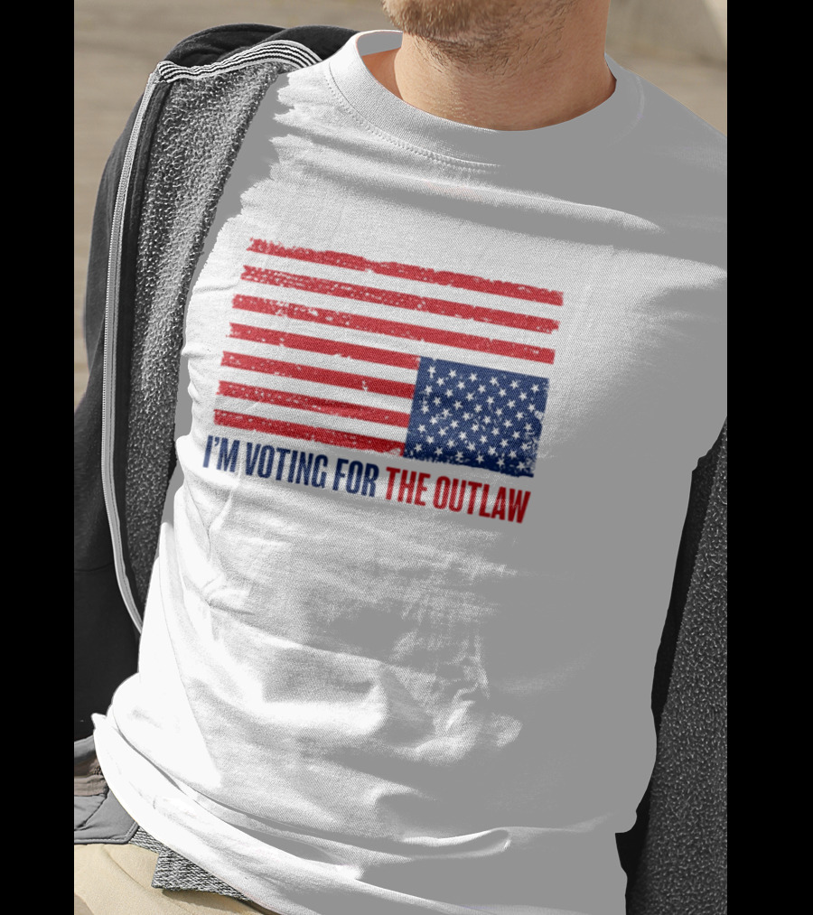 I’m Voting For The Outlaw Distressed American Flag T-Shirt