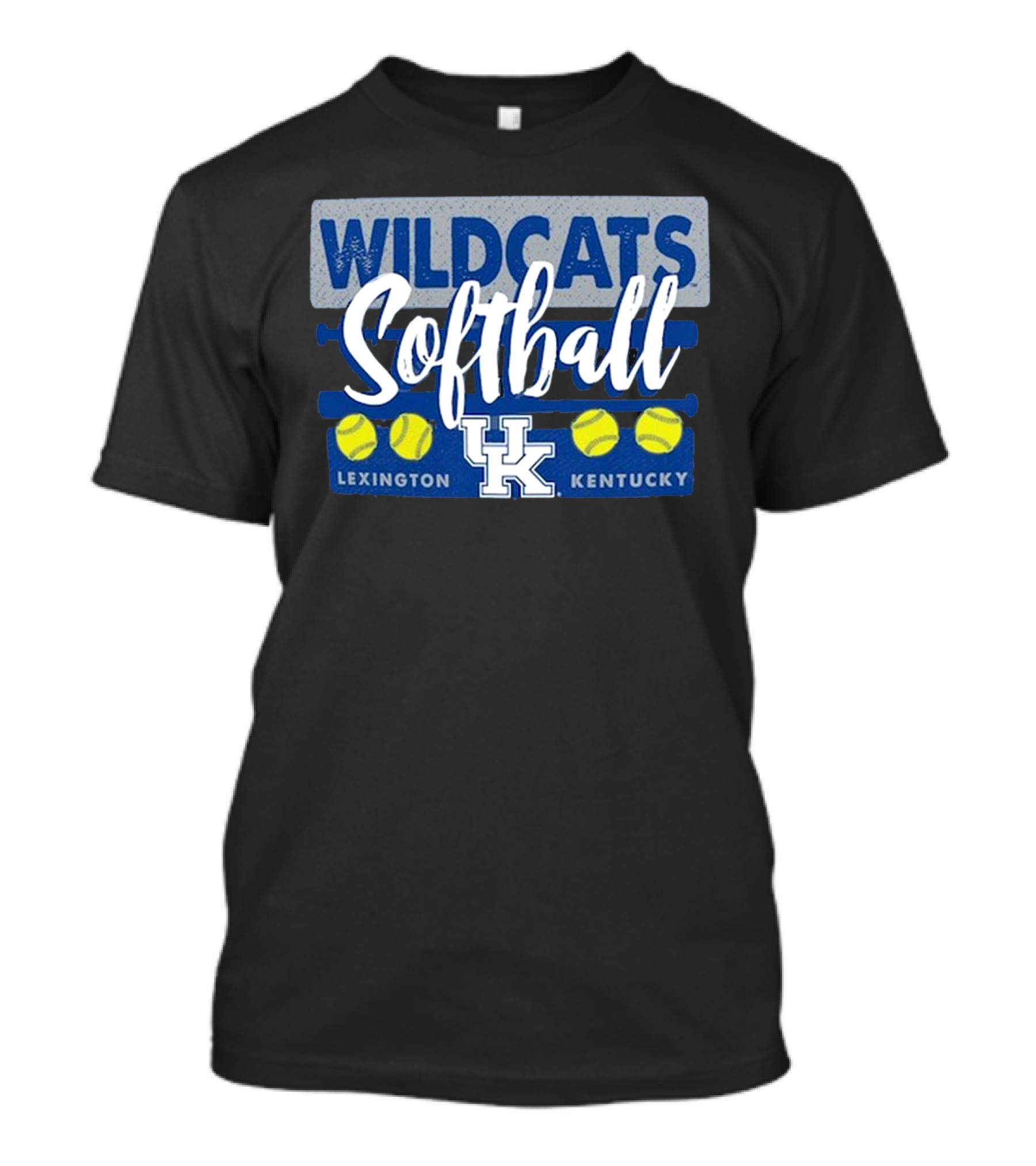 Wildcats Softball Kentucky Lexington UK Bats And Balls T-Shirt
