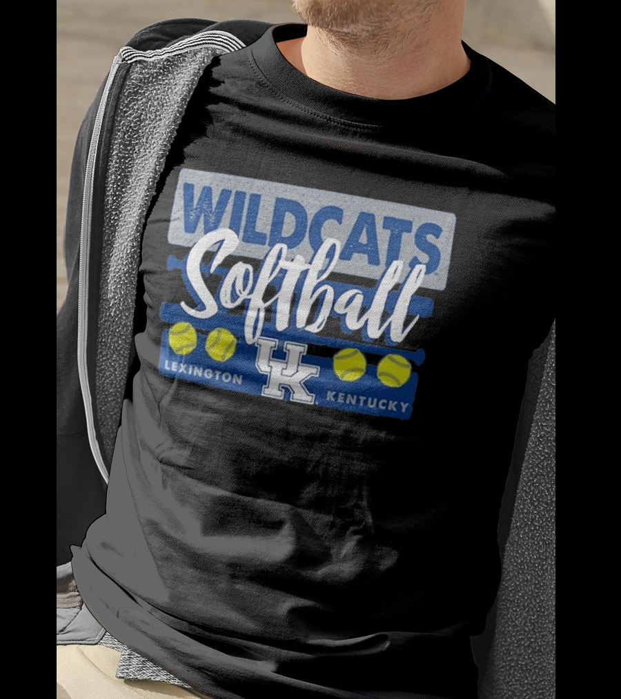 Wildcats Softball Kentucky Lexington UK Bats And Balls T-Shirt