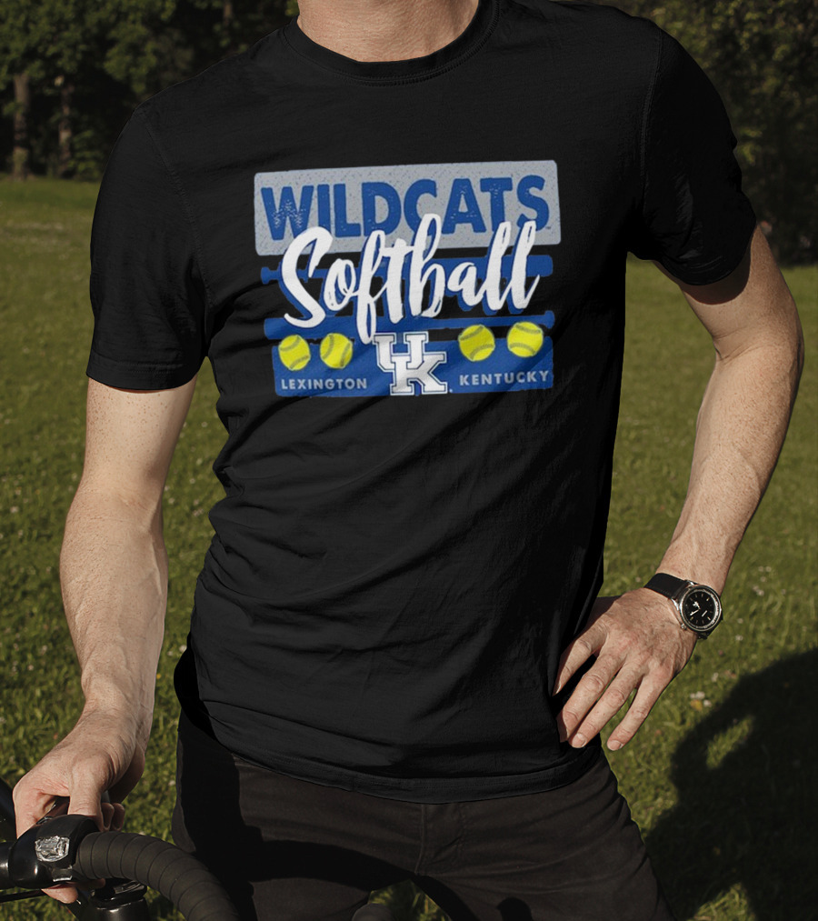 Wildcats Softball Kentucky Lexington UK Bats And Balls T-Shirt