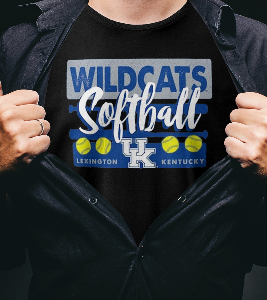 Wildcats Softball Kentucky Lexington UK Bats And Balls T-Shirt