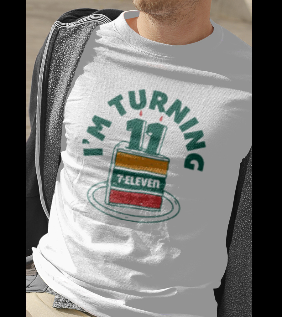 I'M TURNING 11 7-ELEVEN BIRTHDAY CAKE SLICE T-Shirt